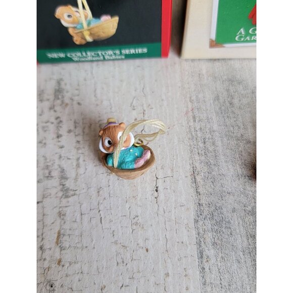 Hallmark miniature Mouse variety ornament set popper gardening - Picture 2 of 6